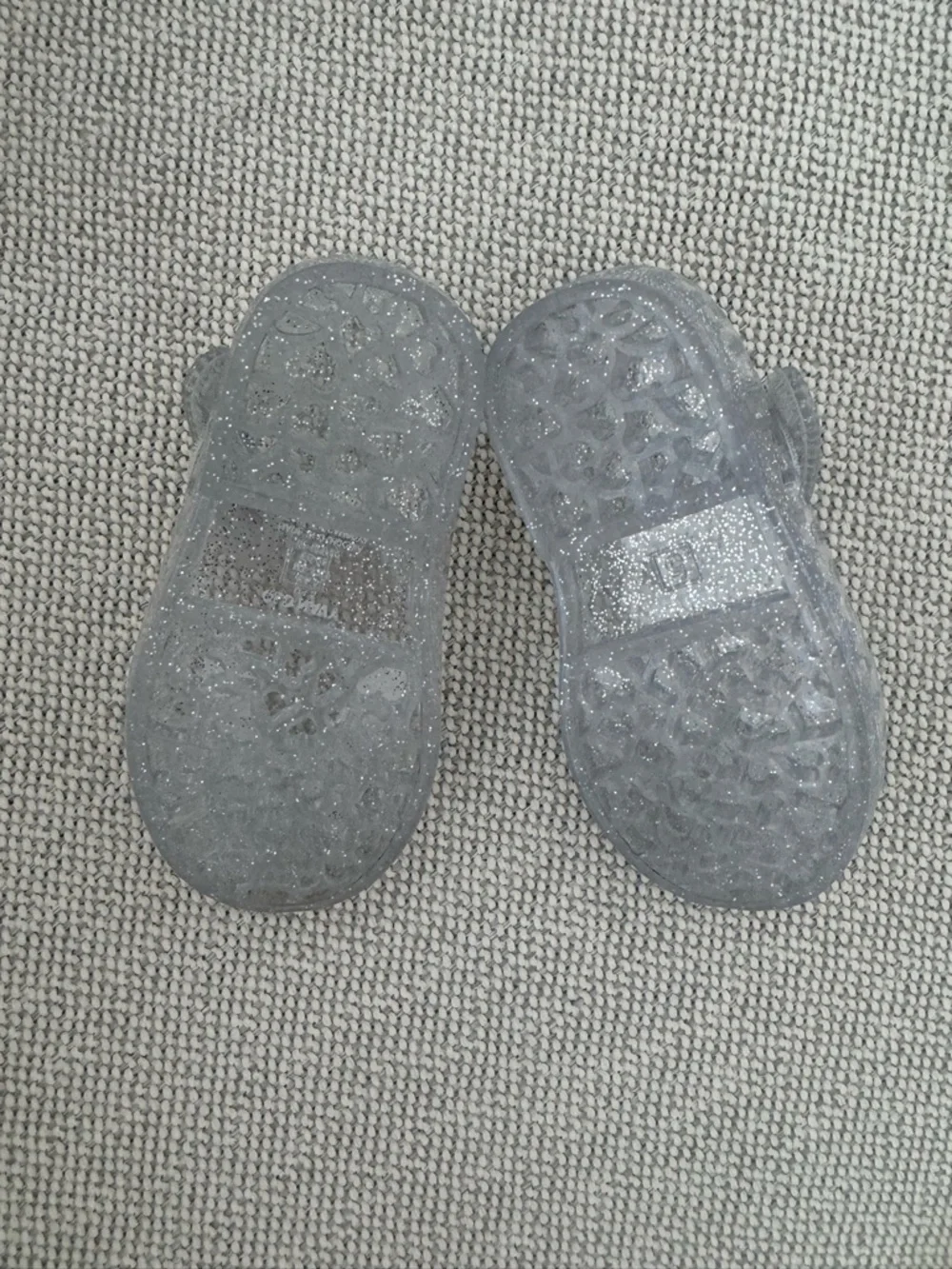 Old Navy Clear Glitter Jelly Bunny Mary Jane Shoes